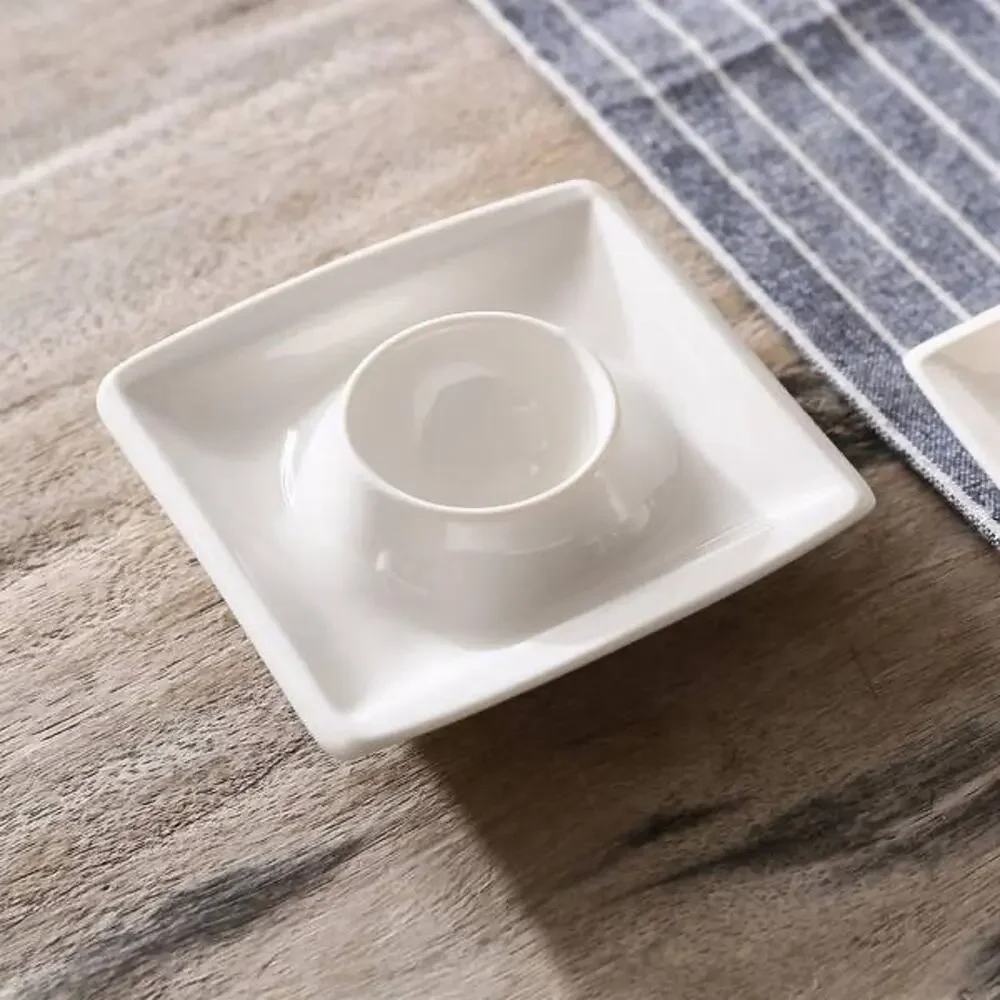 Blance White Porcelain Egg Cup, Set of 5